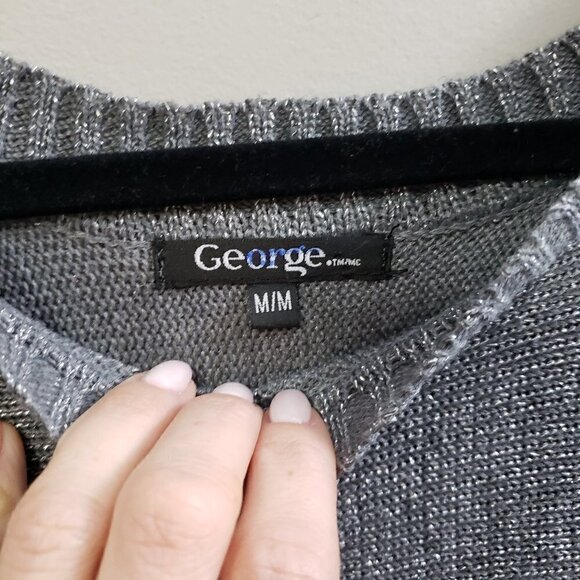 George * Grey Metallic Dolman Sweater * Sz M - Picture 7 of 9